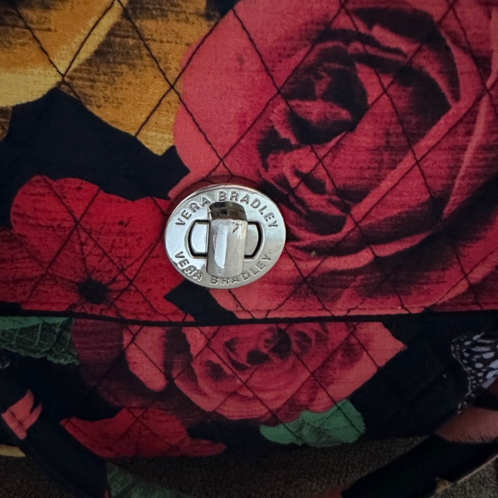 Vera Bradley "Havana Rose" Large Outside Pocket Shoulder Bag - Picture 3 of 16